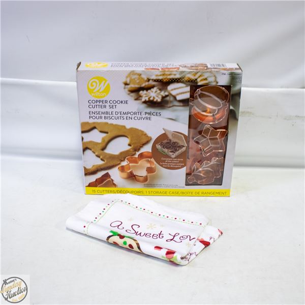 15PC COPPER COOKIE CUTTER SET AND CHRISTMAS
