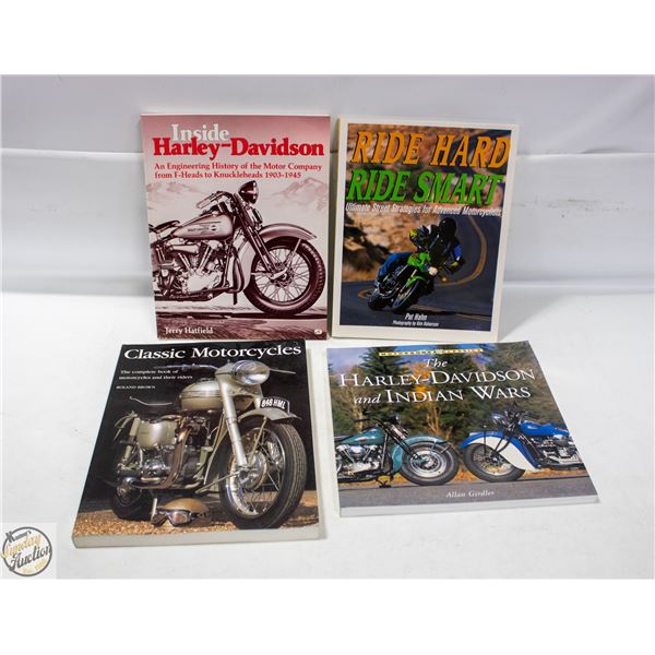 LOT WITH COLLECTIBLE HARLEY DAVIDSON BOOKS INCL