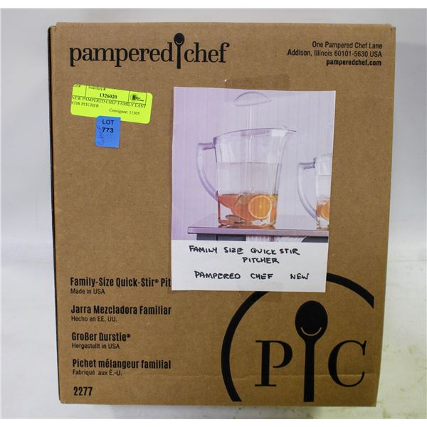 NEW PAMPERED CHEF FAMILY EASY STIR PITCHER