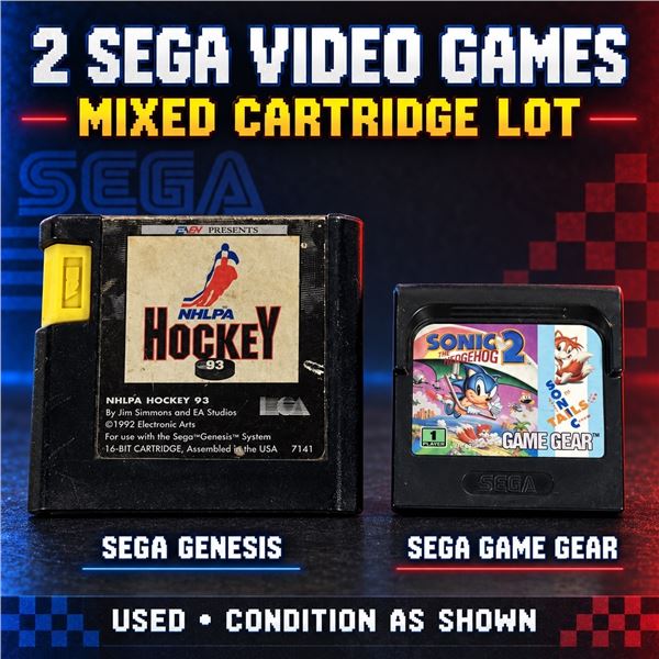 2 SEGA GAMES NHLPA HOCKEY 93 + SONIC 2