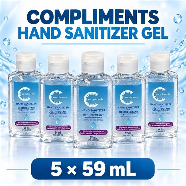 5 COMPLIMENTS HAND SANITIZER GEL 59ML
