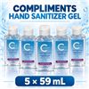 Image 1 : 5 COMPLIMENTS HAND SANITIZER GEL 59ML