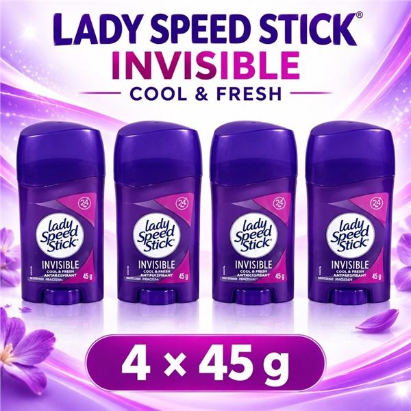 4 LADY SPEED STICK INVISIBLE COOL & FRESH 45G