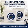 Image 1 : 2 COMPLIMENTS DINNER NAPKINS 200 TOTAL