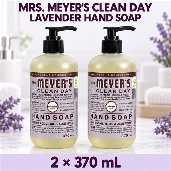 2 MRS. MEYER'S LAVENDER HAND SOAP 370ML