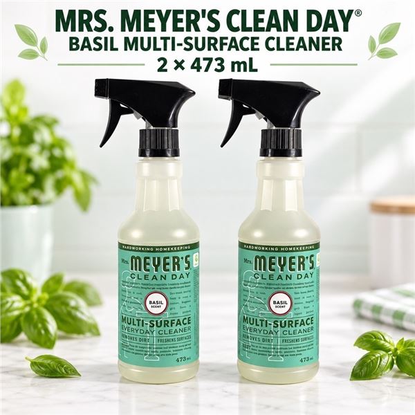 2 MRS. MEYER'S BASIL MULTI-SURFACE CLEANER 473ML