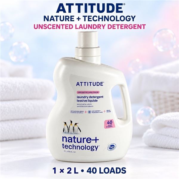 ATTITUDE UNSCENTED LAUNDRY DETERGENT 2L