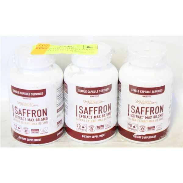NEW 3 SEALED SAFFRON EXTRACT MAX GLUTEN FREE NON-