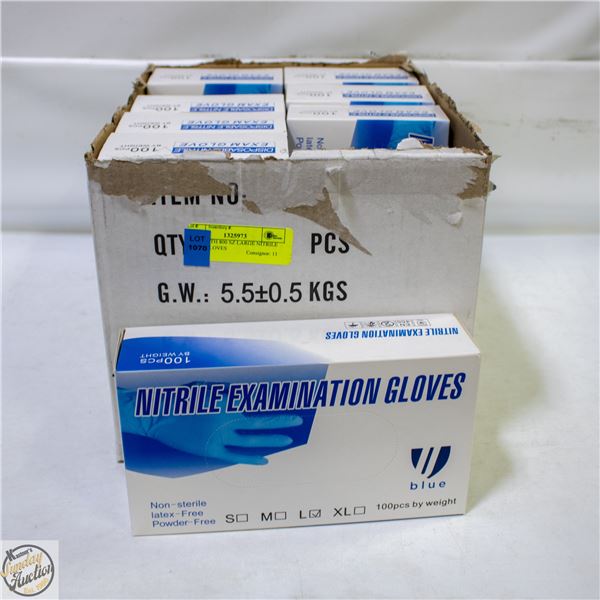 CASE WITH 800 SZ LARGE NITRILE EXAM GLOVES