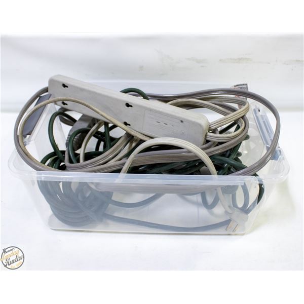 BOX OF POWER CORDS ETC.
