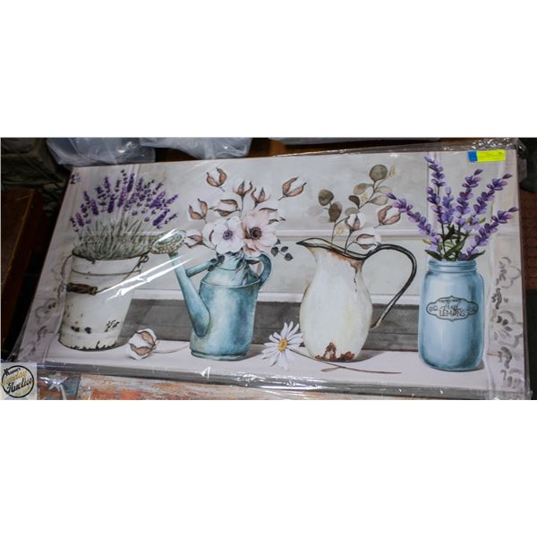 NEW CANVAS WALL ART FLOWERS AND POTS