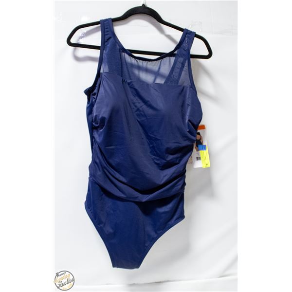 NEW WOMEN SZ 16 MIRADONNA BY MIRACLESUIT NAVY BLUE