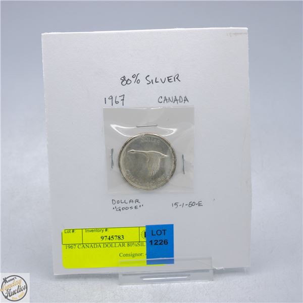 1967 CANADA DOLLAR 80%SILVER