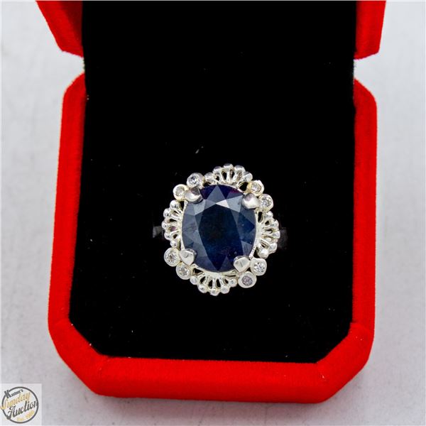 #5254-11 X 13 NATURAL BLUE SAPPHIRE SET IN