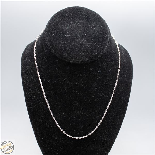 .925 SILVER ROPE ITALY NECKLACE