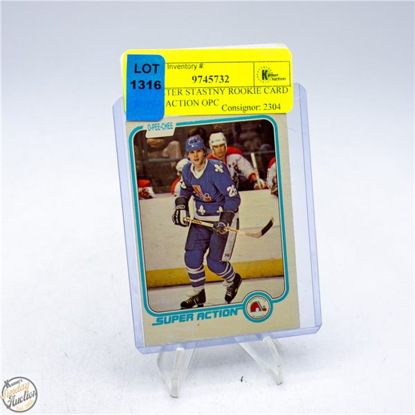 1981 PETER STASTNY ROOKIE CARD SUPER ACTION OPC