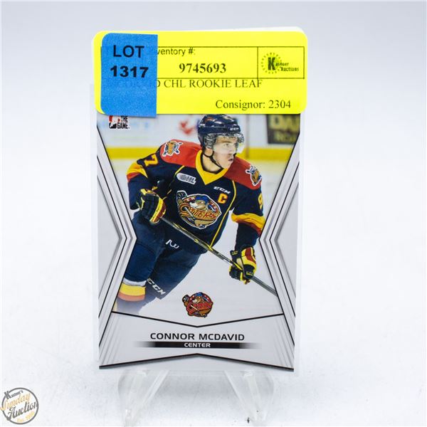 MCDAVID CHL ROOKIE LEAF