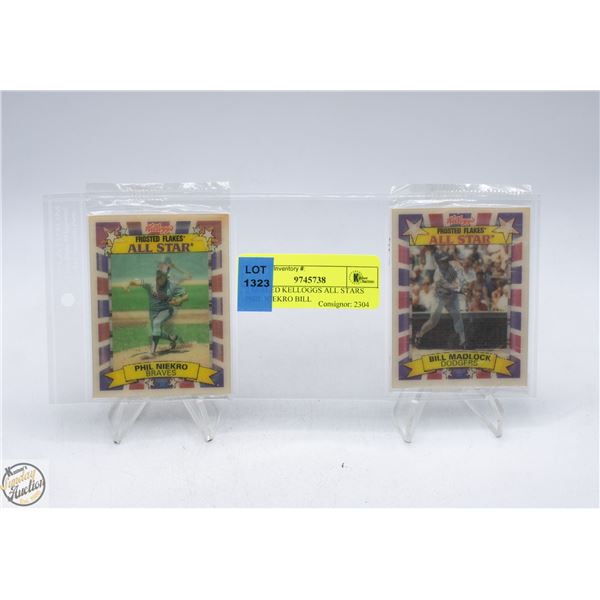 2 SEALED KELLOGGS ALL STARS PHIL NIEKRO BILL