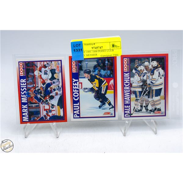 3 SCORE 1991 1000 POINT CLUB COFFEY MESSIER