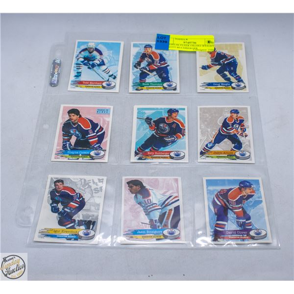 9 X 1995-96 FLEER OILERS WEIGHT ARNOTT BUCHBERGER