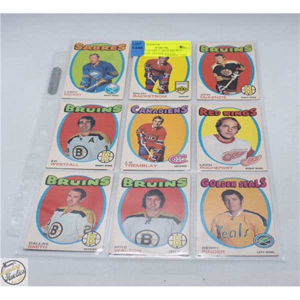 9 X 1971-72 OPC CARDS MICKEY MCKENZIE TREMBLAY ETC