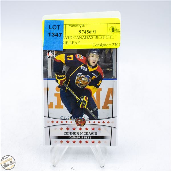 MCDAVID CANADAS BEST CHL ROOKIE LEAF