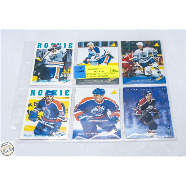 6 OILERS ROOKIES INTRANUOVO OLIVER BONSIGNORE ETC