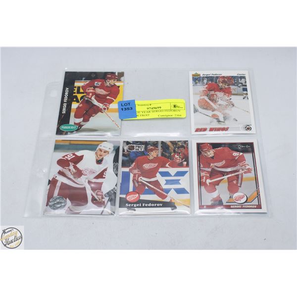 5 ROOKIE YEAR SERGEI FEDOROV WITH DETROIT