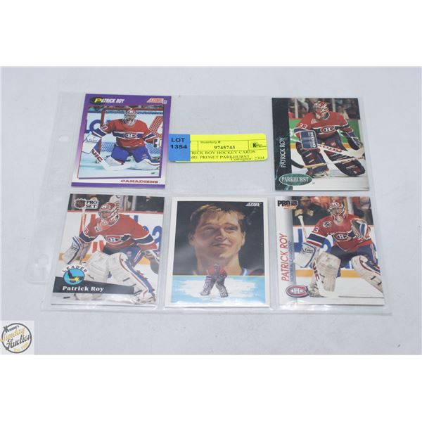PATRICK ROY HOCKEY CARDS SCORE PROSET PARKHURST