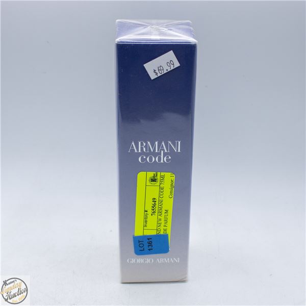 BRAND NEW ARMANI CODE 75ML EAU DE PARFUM