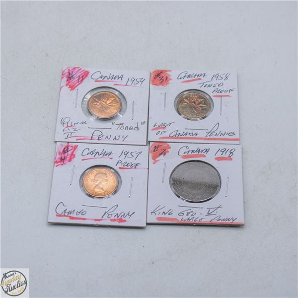 #5300-1918 KING GEO LARGE PENNY 1957 CAMEO PENNY
