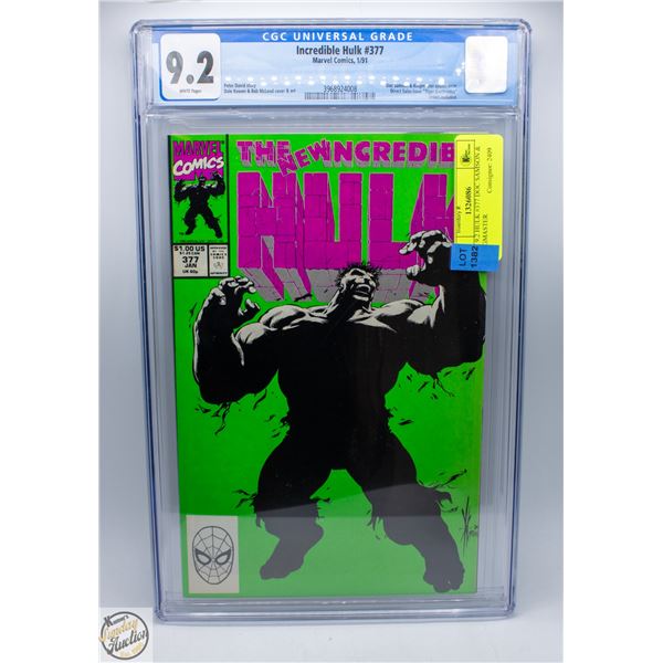 CGC 9.2 HULK #377 DOC SAMSON & RINGMASTER