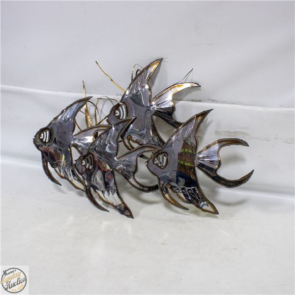MCM BRASS METAL ANGELFISH WALL