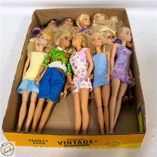 10 BARBIE DOLLS