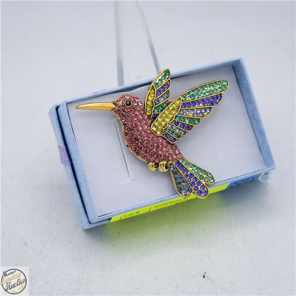 NEW HUMMINGBIRD LARGE FULLY ENCRUSTED MULTI