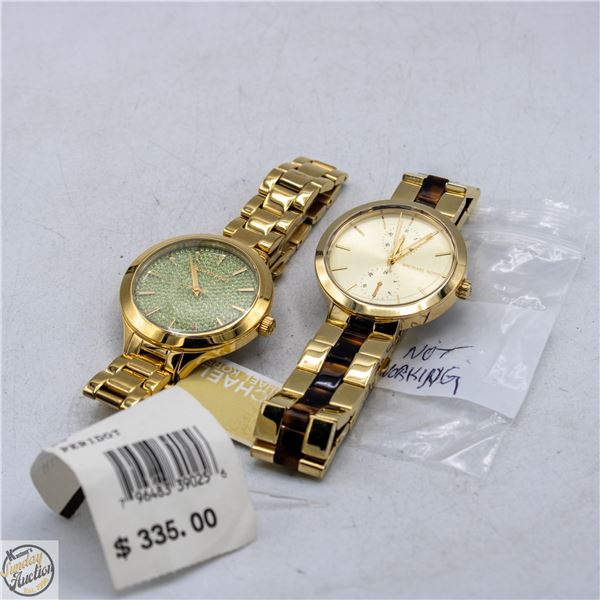 TWO MICHAEL KORS WATCHES - ONE NEEDS REPAIR OTHER