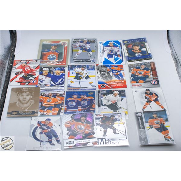 2015 UD #16 CONNOR MCDAVID CARD + 4 OTHERS