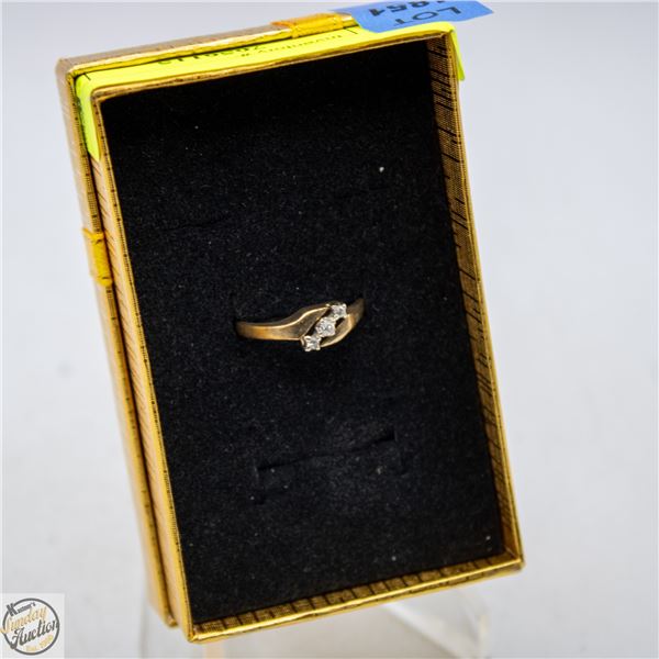 VINTAGE 10K GOLD CADMAN COMPANY DIAMOND RING
