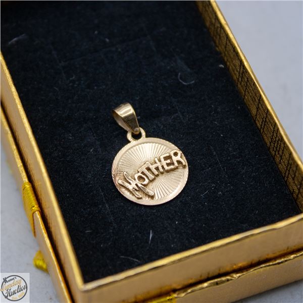 10K GOLD MOTHER PENDANT 1.43 GRAMS