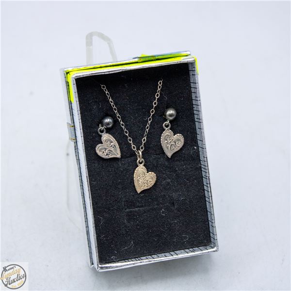 VINTAGE STERLING SILVER SPANISH STYLE HEART