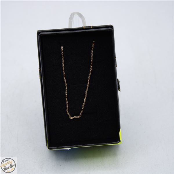 10K GOLD 20" ROPE CHAIN NECKLACE STAMPED