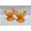 Image 1 : TWO VINTAGE JEANNETTE GLASS COMPANY IRIS AND