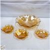 Image 1 : VINTAGE JEANNETTE GLASS FLORAGOLD CARNIVAL GLASS