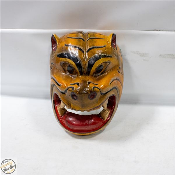 HAND CARVED TIGER JAGUAR MASK