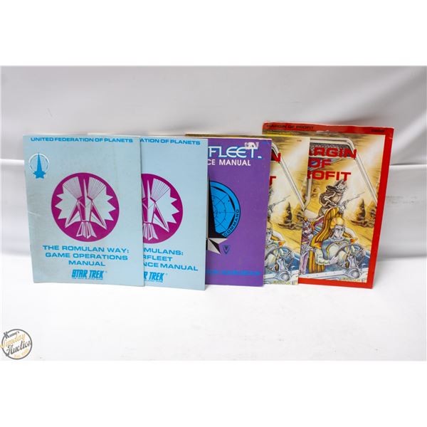 4 VINTAGE STAR TREK ROLE PLAYING BOOKS