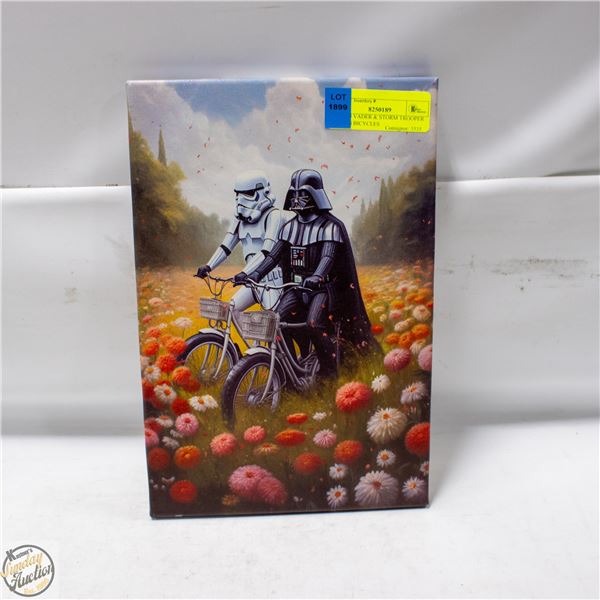 DARTH VADER & STORM TROOPER RIDING BICYCLES