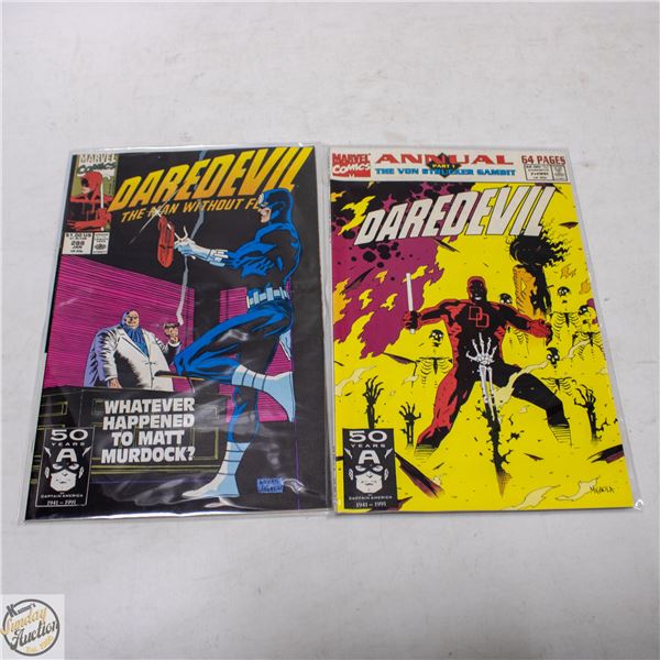 VINTAGE MARVEL DAREDEVIL COMICS 288 & 7 ANNUAL