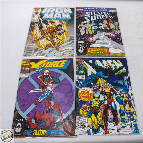 4 VINTAGE MARVEL COMICS INCLUDES IRON MAN 216
