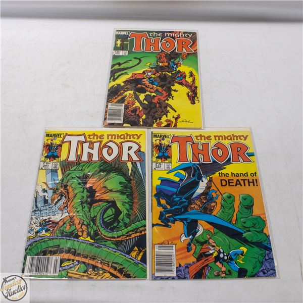 VINTAGE THE MIGHTY THOR COMIC BOOKS #340/341/343