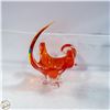 Image 1 : RED MCM CHALET GLASS VASE SIGNED
